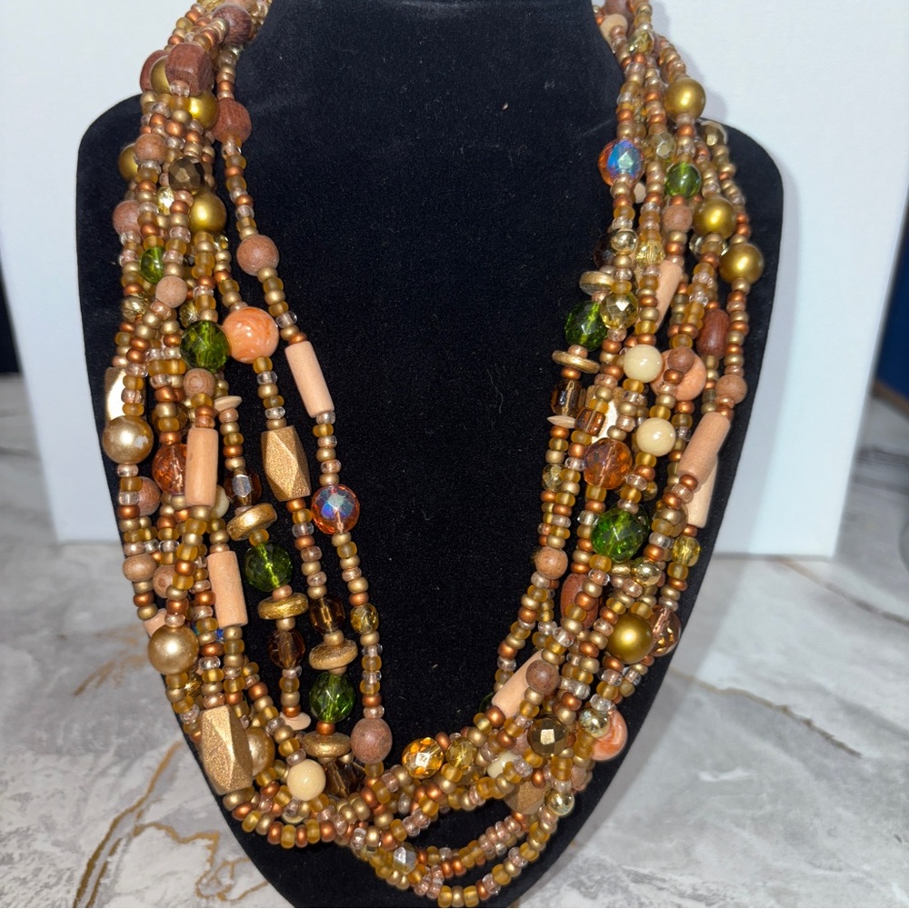 Vintage 1980s - 1990s Joan Rivers Earthy Multistrand Necklace
